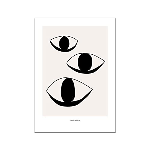 Affiches visages abstraits eye spy art mural salon moderne