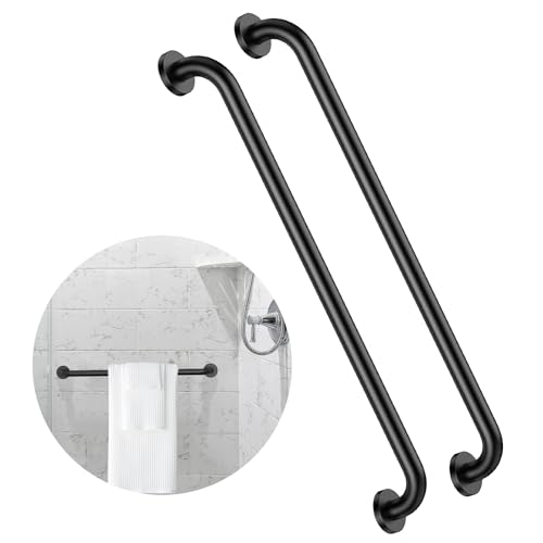 ZUEXT 32-Inch Black Shower Grab Bars