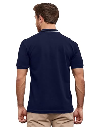 Image of LEOTUDE Men's Regular Fit Round Neck Colorblock T-Shirt for Men (Pack of 2)
