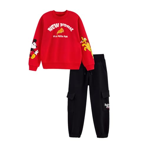 Image of Nap Chief Kids Cotton Official Disney Characters Printed Co ord Set for Boys & Girls, Sweatshirt And Joggers Clothing Set for Casual Wear