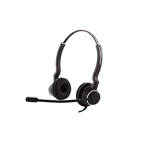 Casque binaural GBH FOX51 filaire noir et gris avec micro et connecteur 3,5 mm