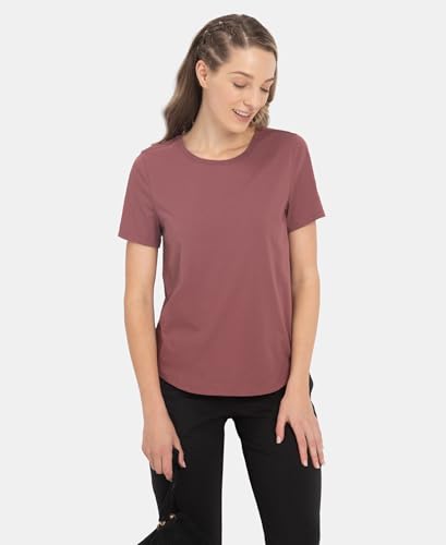 Image of Jockey AW88 Women Super Combed Cotton Rich Relaxed Fit Solid Curved Hem Styled Half Sleeve T-Shirt