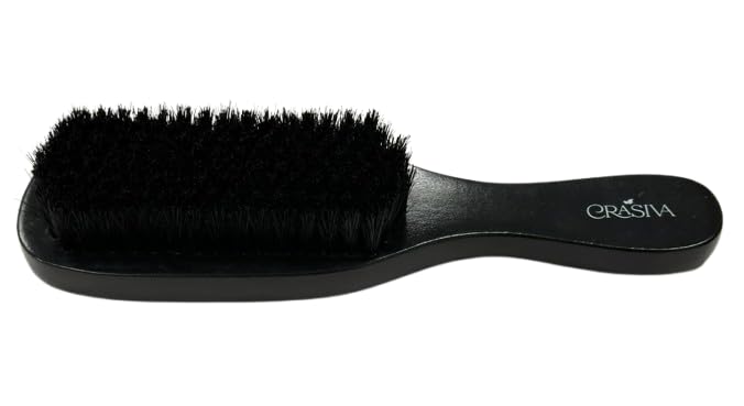 Haarbürste mit weichen Wildschweinborsten für Männer, Frauen und Kinder, feines bis mittleres Haar, 360 Wellen, glättend, Bart- und Schnurrbart-Styling