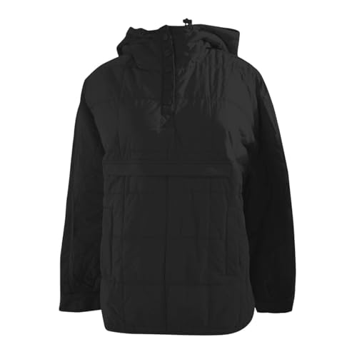 Womens Quilted Pullover Puffer Jacket Winter Warm Oversized Packable Lightweight Long Sleeve Hooded Coats with Pocket3