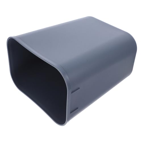 Caneca de basura rectangular gris de plástico 15 L