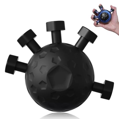 1 fortalecedor de agarre de dedos mejorado con caja de almacenamiento, entrenador de agarre de mano ajustable y herramienta de ejercicio de dedos, perfecto para fortalecer las manos, construcción