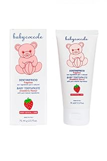 Babycoccole DENTINIFRICIO FRAGOLOSO. Dentifricio per Bambini da 0 a 6 anni all'aroma naturale di Fragola. Rinforza i denti, previene le carie. Giusto apporto di fluoro, calcio e vitamine - 75 ml