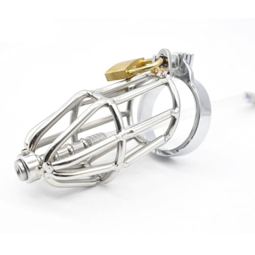 Image of Men's Breathable Stainless Steel Skeleton Protective Cage - with Catheter Protection Kit A267 (52mm)