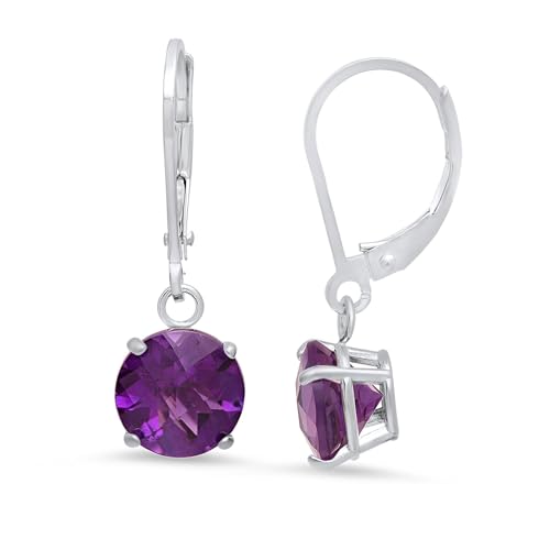 Solid 14K Gold Gemstone Stud Earrings for Women | 5mm Birthstone Heart Earrings with Push Backs | Anti Tarnish Small 14K Gold Stud Earring for Women by MAX + STONE