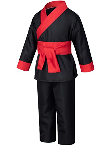 Disfraz completo de guerrero samurai para niños miniatura 6