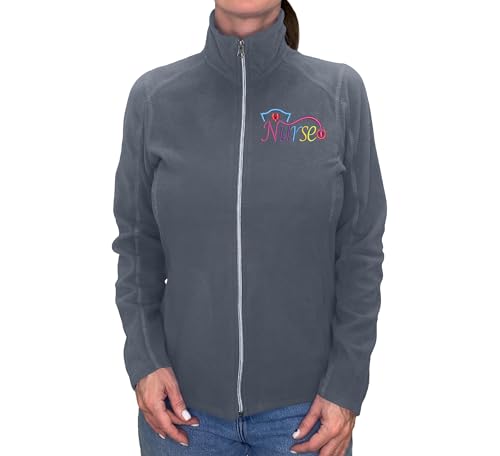 NACRE APPAREL Nurse Full-Zip Jacket for Women Embroidered Nurse Jacket Medical Lightweight Nursing Jacket3
