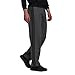 adidas --Men's Essentials Fleece Open Hem 3-Stripes Pants, Dark Grey Heather/Black, Large