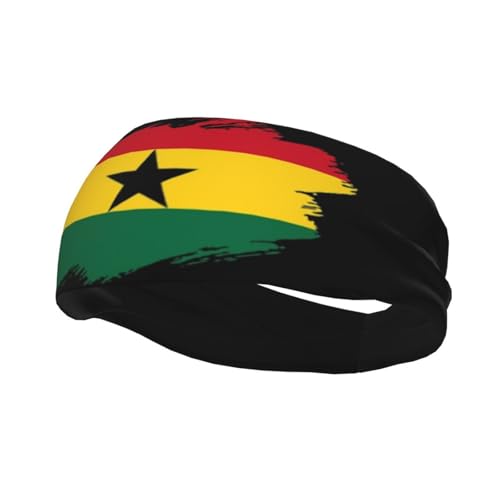 Cute Ghana Ghanaian Flag Sports Headbands for Men Women Workout Headband Sweatband Headbands for Running,Cycling