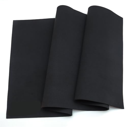 Tessuto Impermeabile In Neoprene Muta impermeabile da 3 mm for protezione subacquea, tessuto elasticizzato in neoprene bifacciale for cucire Tessuti Per Cucire (Color : Black, Size : 45cm x 40cm)