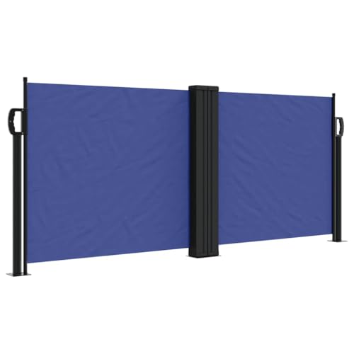 Favemtsl Toldo lateral extensible, 100 x 600 cm, color crema, protección visual flexible y protección contra el viento para balcón, terraza y jardín, separador estable con marco de acero y tejido de