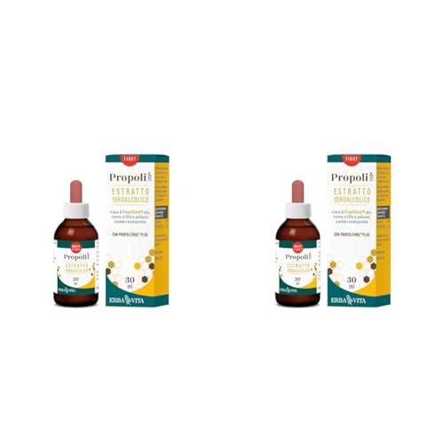 ERBA VITA Propoli EVSP® Estratto Idroalcolico integratore alimentare solubile e biodisponibile - 30 ml (Confezione da 2)