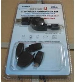 Accessory CELL PHONE USB POWER CONNECTOR KIT BLACK RETAIL