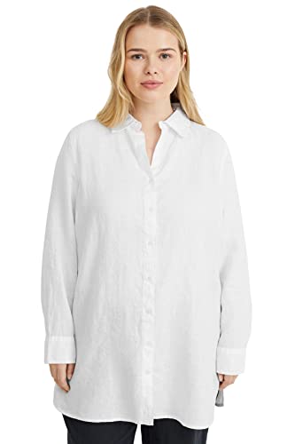 C&A Damen Bluse Unifarben Große Größen weiß 58