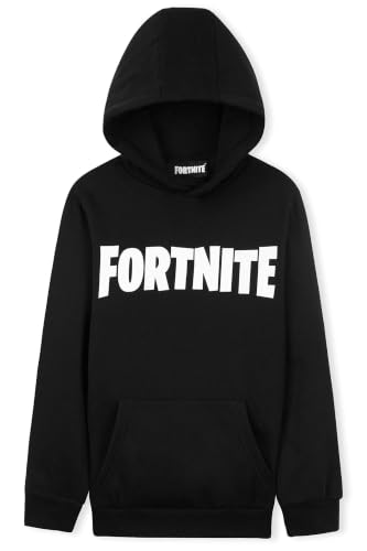 Fortnite Official Hoodie Sweatshirts for Boys Fortnight Geek Gifts Perfect (14-15 Years Black)
