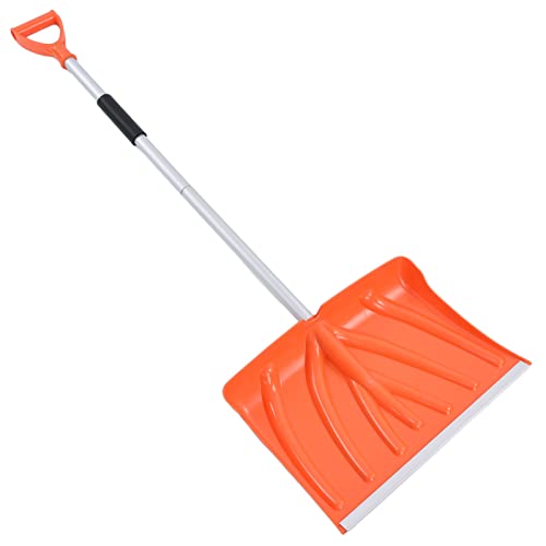 53 inch Shovel Removal with Retractable Ergonomic Handle and Large Capacity for Snow Removal,Folding Emergency Snow Shovel,Aluminum Alloy Scoop Trunk Shovel, Folding Emergency Snow Shovel, 53 in