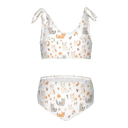 Swimsuit for Girls Cute 2 Piecing Kids Bathing Suits with Adjustable Strap