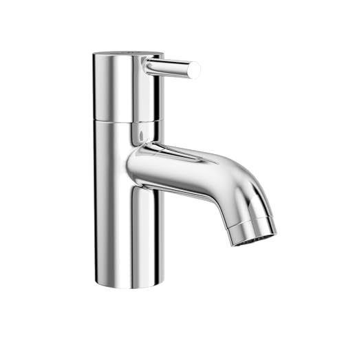 Image of GLOXY Premium Deck Mount Pillar Tap for Bathroom with Chrome Finished Royal Lever - Single Lever Wash Basin Tap for Bathroom, Gardens & Kitchen Sinks - 10 Years Warranty