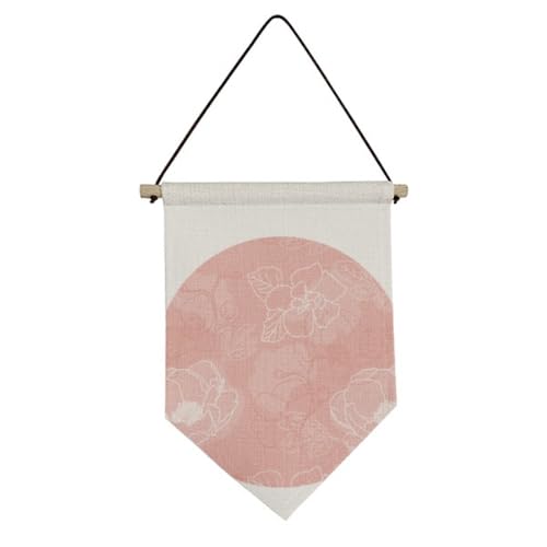 Drapeau en toile pivoine pour cacher imperfections mur