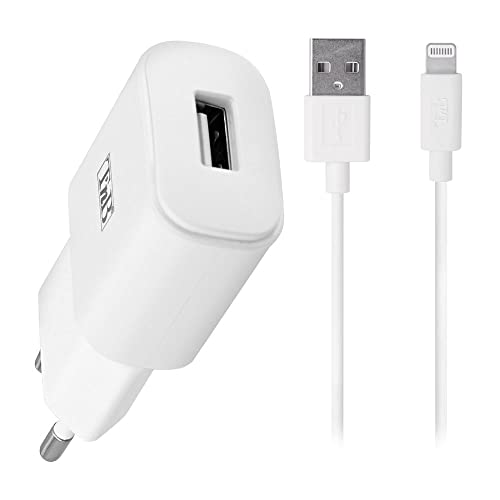 Pack Secteur Lightning 2.4 A T'nB Blanc pour recharge rapide iPhone