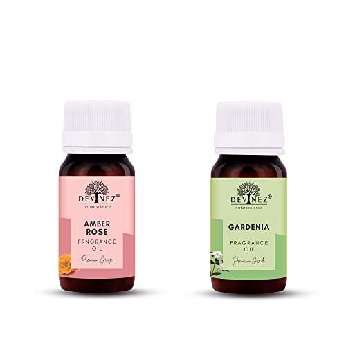 Image of Devinez Amber Rose, Gardenia Aroma Oil for Diffuser /Ultrasonic Aroma Diffuser /Tealight Diffuser /Reed Diffuser, 60ml Each