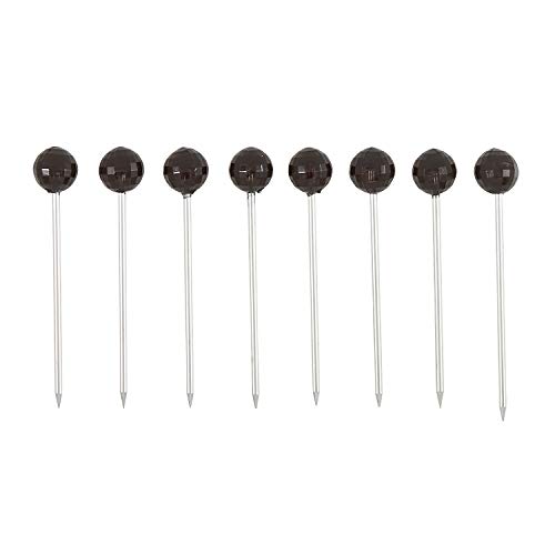 Simplified Table Sugar Gem Appetizer Picks, Set of 8, Black