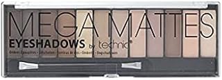 Technic Mega Mattes Nude Eyeshadow Palette - 12 Blendable Matte Shades For Professional, Long Lasting Makeup