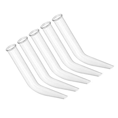 VILLFUL 5pcs Glass Ox Horn Tube Transparent Glass Experiment Lesson Supplies Chemistry Class Equipment Glass Tube