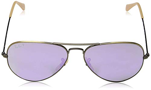 Image of Ray-Ban Unisex UV Protected Sunglasses ( 0RB3025|58 mm|Grey Mirror Lilac Polar)