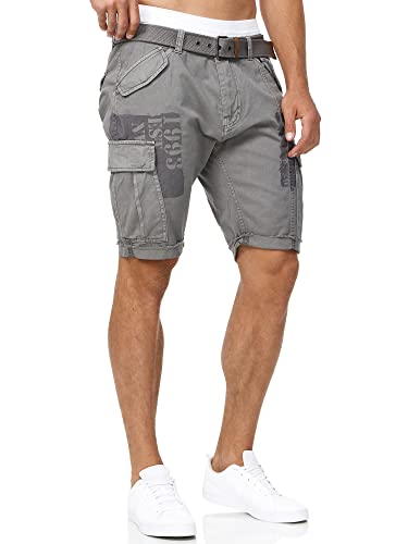 Indicode Herren Jaramillo Cargo Shorts mit 6 Taschen aus 100% Baumwolle |...