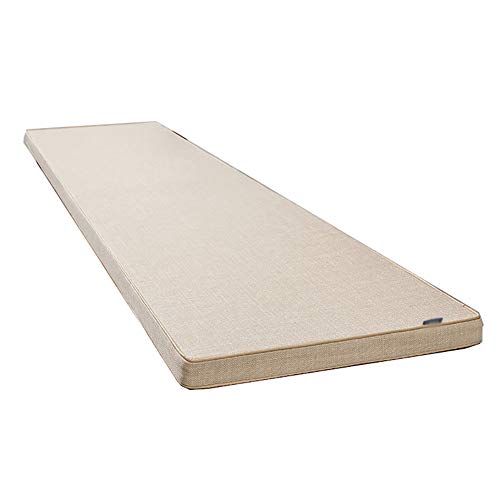 bandezid Trädgårdsbänkskudde, 2-eller 3-sits bänk matta dyna uteplats bänk dyna vilkudde ersättning madrass dyna inomhus utomhus uteplats rektangel bänkkudde – beige 60 × 30 × 5 cm (23 × 12 × 2 tum)