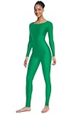 OVIGILY Women's Long Sleeve Unitard Dance Costume Spandex Full Body Suits One Piece Jumpsuits