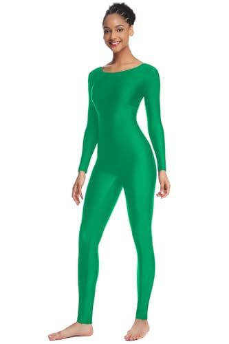 OVIGILY Women's Long Sleeve Unitard Dance Costume Spandex Full Body Suits One Piece Jumpsuits
