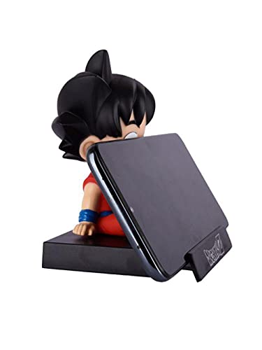 Image of Super Hero Goku Orange Rubber Action Figure Limited Edition DBZ Bobblehead with Mobile Holder for Car Dashboard, Office Desk & Study Table,15 X 10 cm