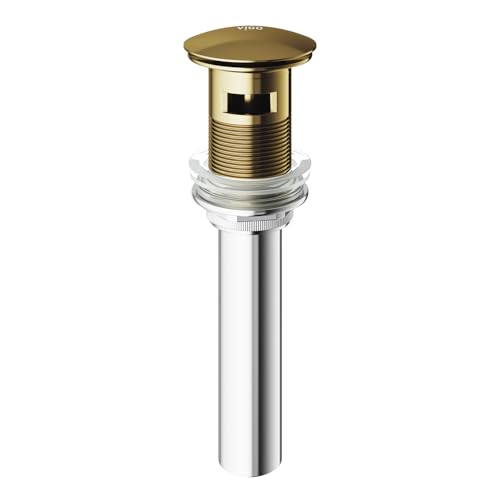 VIGO 1-3/4 in. Bathroom Sink Pop-Up Drain with Overflow in Matte Brushed Gold - VG16002MG