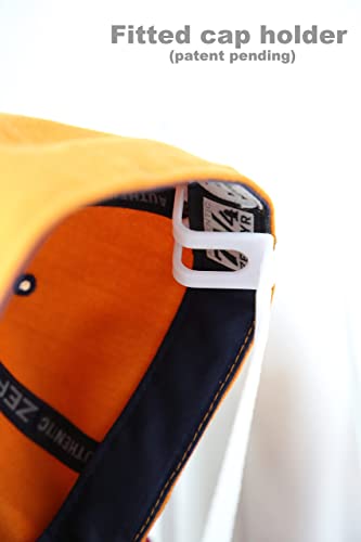 Cap Rack Fav | Hat Racks | Hold Up To 40 Caps | Over Door Organizer | Baseball Hat Organizer | Over Door Hanger | Fitted & Adjustable Caps & Visors | Door Slam Proof | 2 Straps | 20 Adj. Hooks | White #TOP5