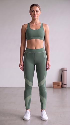 Image of Mehrang Stretchable Gym Pants for Women & Tights for Women Workout with Mesh Insert & Side Pockets