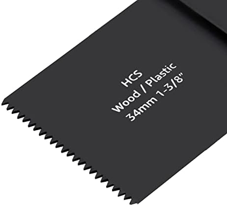 Amazon Basics Wood HCS Oscillating Saw Blades - 1 and 3/8-inch (3.5 cm), 25-Pieces