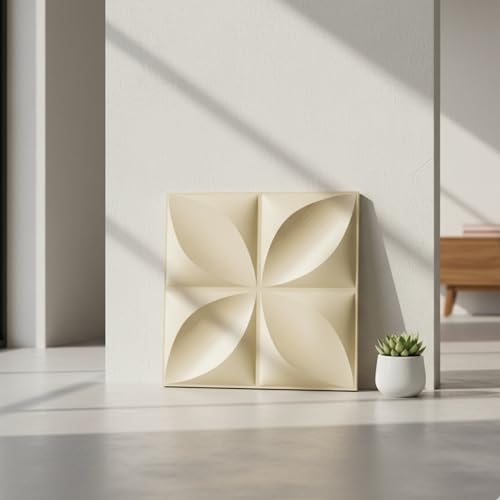Image of Kayra Decor 3D Wall Panel Butterfly Design White Tail Color 19.7 inch x 19.7 inch (Pack of 12) - Covers 32.34 Sq. Ft.