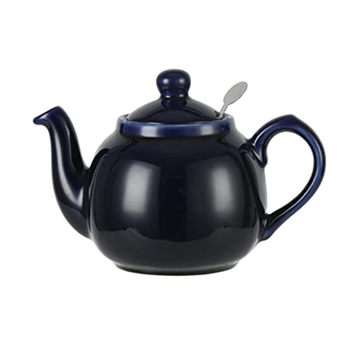 London Pottery Farmhouse - Tetera De Cerámica De 4 Tazas Con Infusor Extraíble Y Tapa, Tetera Grande Con Colador De Malla Fina De Acero Inoxidable, Tetera De 1200 Ml Para Té Suelto O Bolsas Azul London Pottery Farmhouse - Tetera De Cerámica De 4 Tazas Con Infusor Extraíble Y Tapa, Tetera Grande Con Colador De Malla Fina De Acero Inoxidable, Tetera De 1200 Ml Para Té Suelto O Bolsas Azul