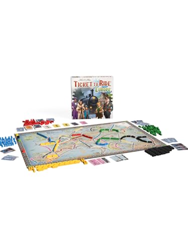 Image of Asmodee Ticket to Ride Europe Board Game (2026 Refresh) - Classic Train Adventure Strategy Game for Families and Adults, Ages 8+, 2-5 Players, 30-60 Minute Playtime
