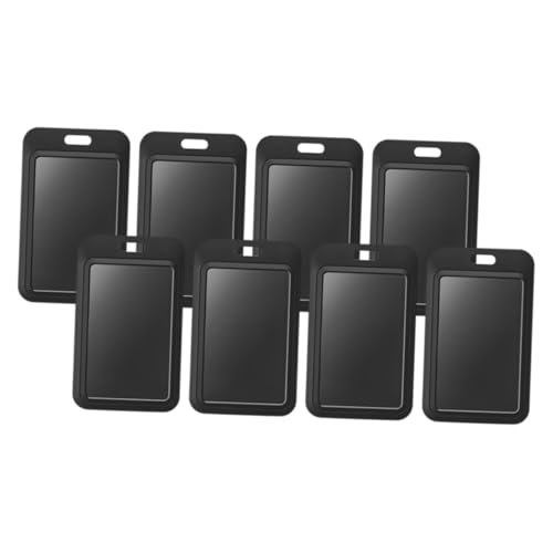 NUOLUX 8個 黒色ハードカードホルダー 製 耐久性スライド蓋付き 名札収納 学校 オフィス用 カードスリーブケース