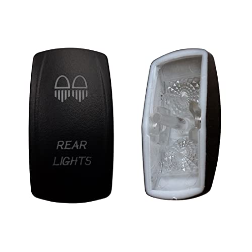 Image of Laser Etched Backlit Switch Cover Cap for Car Boat Dashboard Rocker Switch