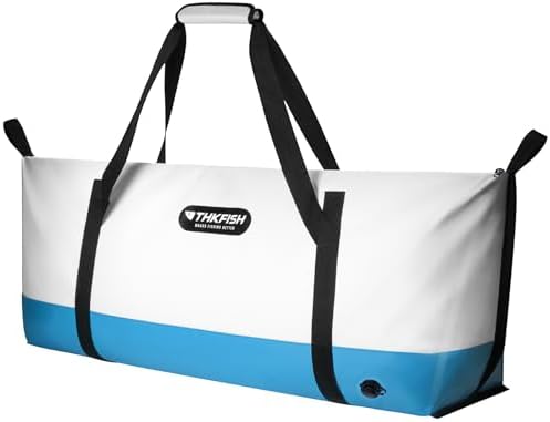 THKFISH Insulated Fish Cooler Bag, Fish Kill Bag for Caught Fish, 40x16in 25x17.5in Portable Waterproof Insulated Fish Bag Keeps Ice for 24 Hours