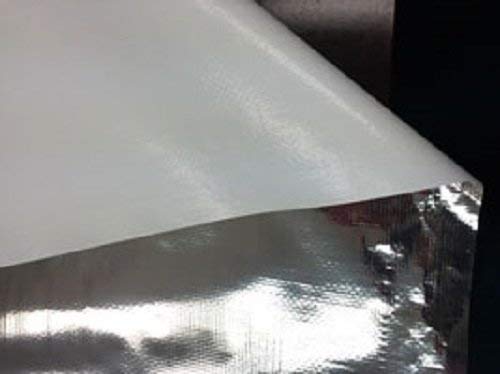 250sqft (4ft Wide) of NASA TECH Commercial Grade Solid White Finish Non Perforated No Tear Green Energy Radiant Barrier Reflective Insulation Solar Attic Foil Roof Attic House Wrap SCIF RIFD by AES