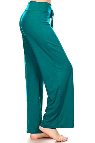 Image of Leggings Depot Women's Wide Leg Drawstring Pajama Pants for Lounge, Sleep